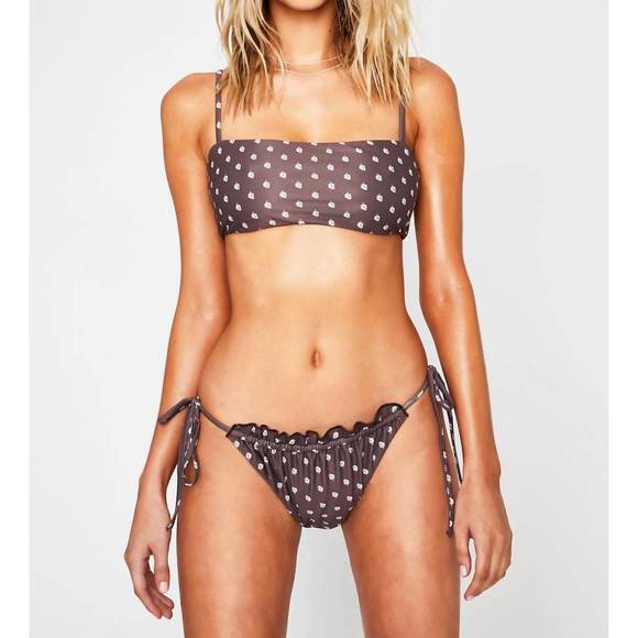 NEW MINKPINK kindred string bottoms in brown - Picture 1 of 3